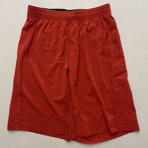 Lululemon‎ 30 x 11" Red Longer Length Performance Drawstring Training Shorts